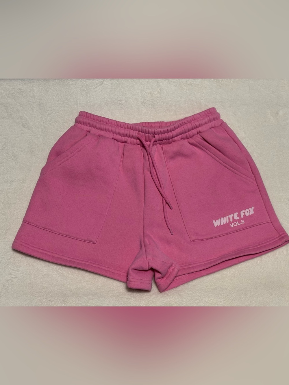 Women's White Fox Shorts